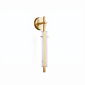 Calderra fluted glass and brass wall sconce on a white background